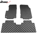 2018-2024 Chevy Equinox & GMC Terrain Floor Mats Carpet Black Gray Plaid Polypropylene