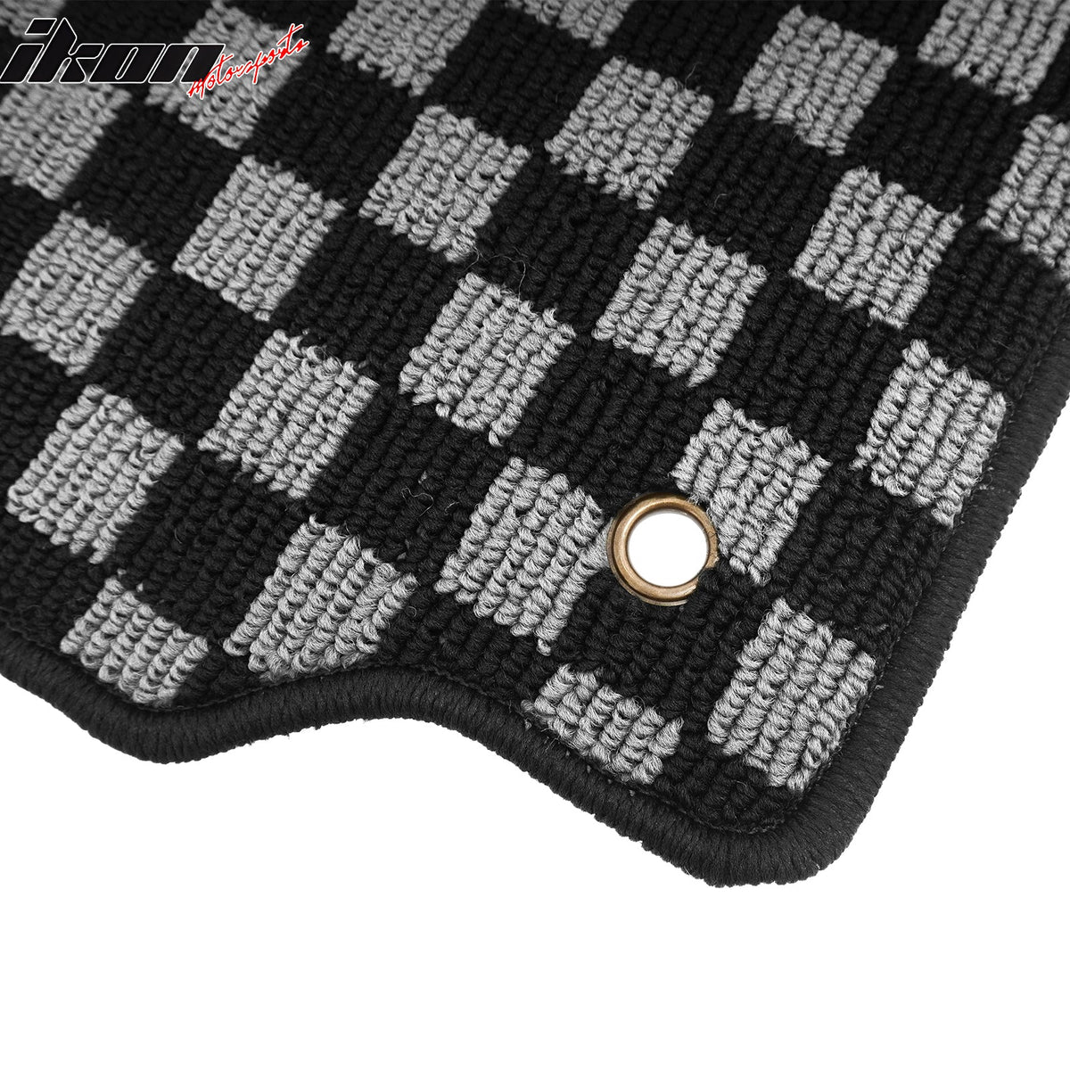 2018-2024 Chevy Equinox & GMC Terrain Floor Mats Carpet Black Gray Plaid Polypropylene