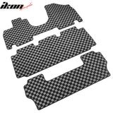 2011-2017 Honda Odyssey Floor Mats Carpet Black Gray Plaid Polypropylene