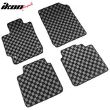 2007-2011 Toyota Camry Floor Mats Carpet Black Gray Plaid Polypropylene