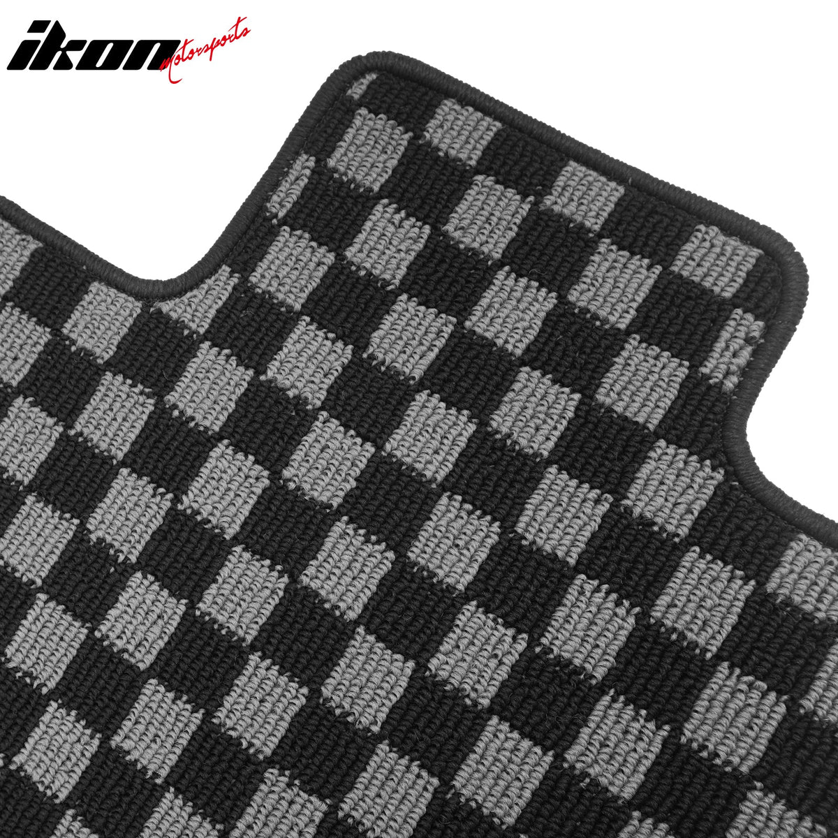2007-2011 Toyota Camry Floor Mats Carpet Black Gray Plaid Polypropylene