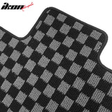 2007-2011 Toyota Camry Floor Mats Carpet Black Gray Plaid Polypropylene