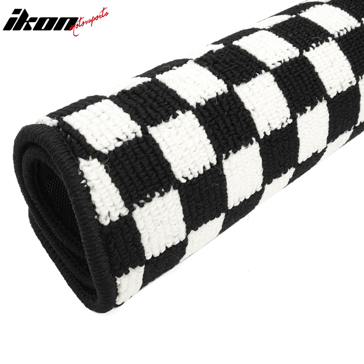 Front Rear Full Set Waterproof Floor Mats for Toyota Camry 2007-2011 Black White Plaid Checkered Carpets PP & Loop Pile Surface & TPE Backing 4PCS