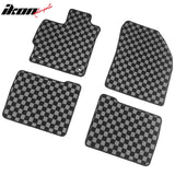 2012-2015 Toyota Prius Plug-In Floor Mats Carpet Black Gray Plaid Polypropylene