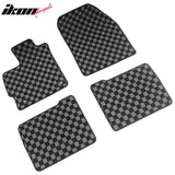 2012-2015 Toyota Prius Plug-In Floor Mats Carpet Black Gray Plaid Polypropylene