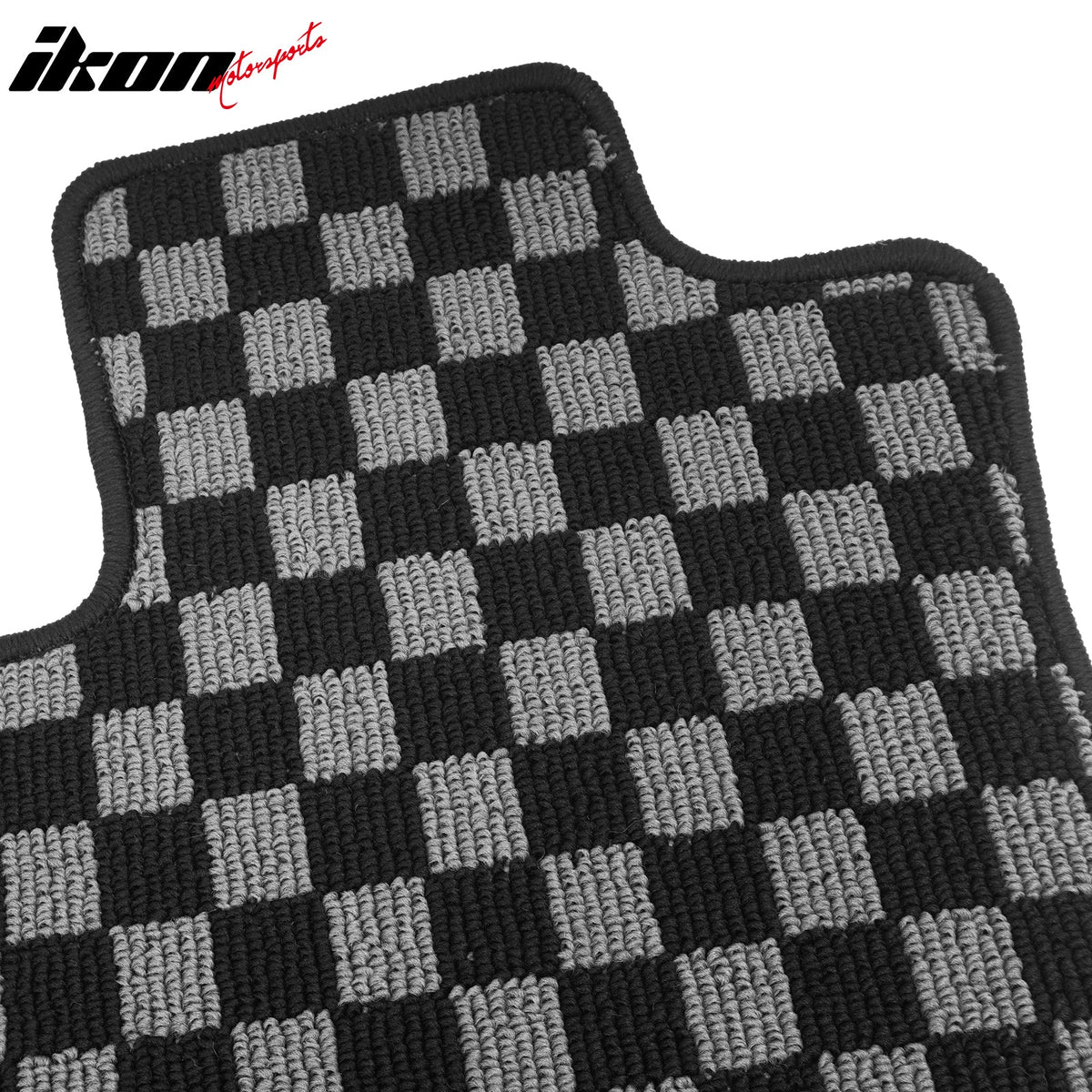 2012-2015 Toyota Prius Plug-In Floor Mats Carpet Black Gray Plaid Polypropylene
