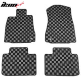 2014-2025 Lexus IS200t IS250 IS300 IS350 IS500 2WD RWD Floor Mats Black Gray Plaid Polypropylene