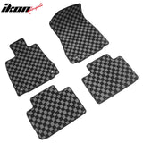 2014-2025 Lexus IS200t IS250 IS300 IS350 IS500 2WD RWD Floor Mats Black Gray Plaid Polypropylene