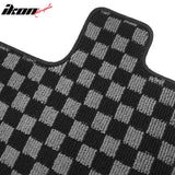 2016-2022 Honda Pilot 7 Passengers Floor Mats Carpet Black Gray Plaid Polypropylene