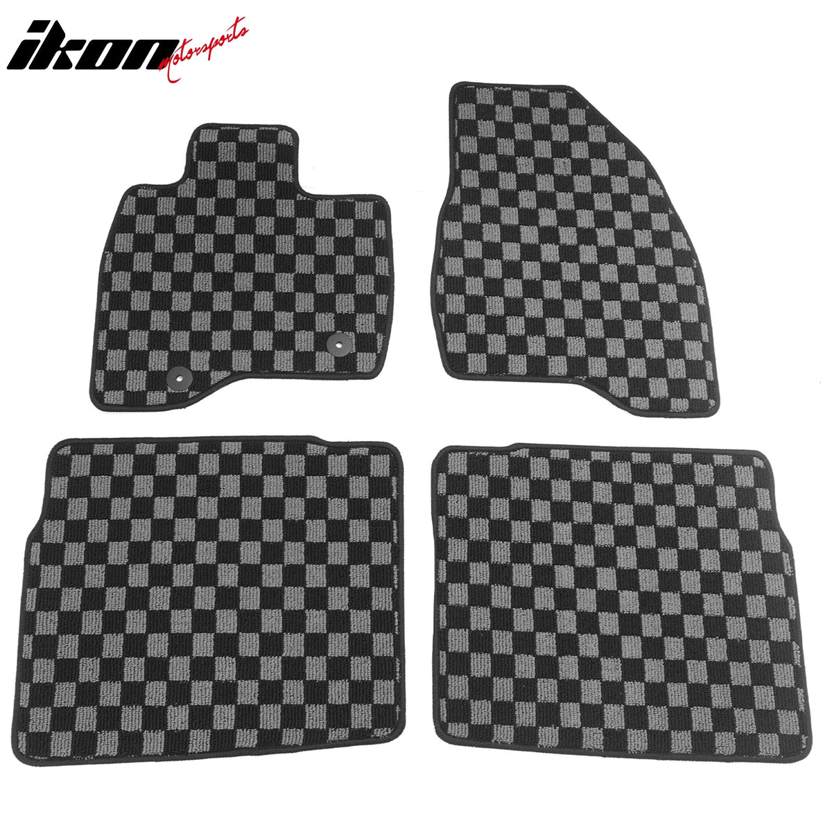 2015-2019 Ford Explorer Floor Mats Carpet Black Gray Plaid Polypropylene