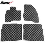 2015-2019 Ford Explorer Floor Mats Carpet Black Gray Plaid Polypropylene