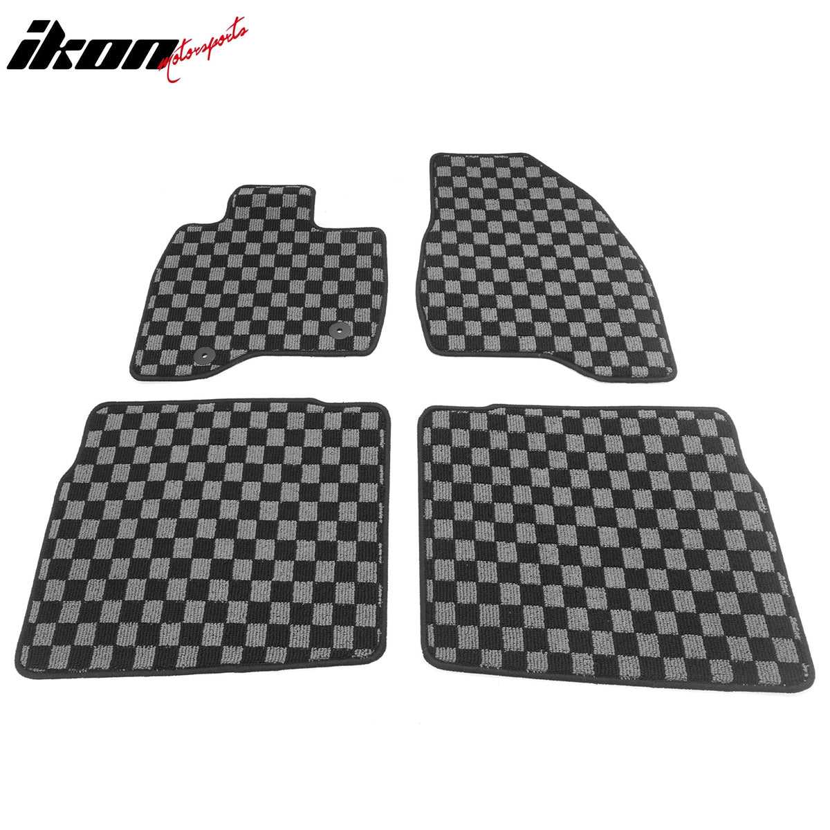 2015-2019 Ford Explorer Floor Mats Carpet Black Gray Plaid Polypropylene