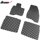 2015-2019 Ford Explorer Floor Mats Carpet Black Gray Plaid Polypropylene