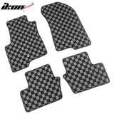 2007-2016 Jeep Compass & Patriot Floor Mats Carpet Black Gray Plaid Polypropylene