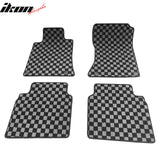 2019-2025 Nissan Altima Floor Mats Carpet Black Gray Plaid Polypropylene