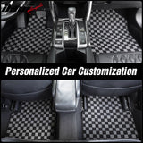BMW E92 3 Series Coupe 2007-2013 Floor Mats Carpet Black Gray Plaid Polypropylene
