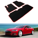2012-2019 Tesla Model S Latex Floor Mats All Weather Carpet Black