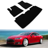 2012-2019 Tesla Model S Latex Floor Mats All Weather Carpet Black
