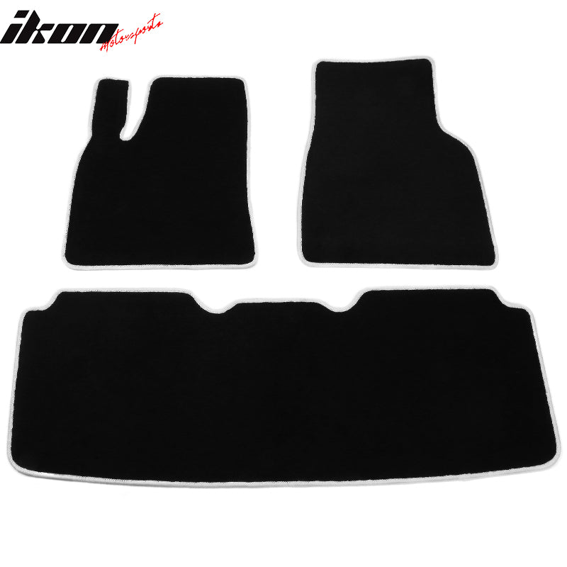 2012-2019 Tesla Model S Latex Floor Mats All Weather Carpet Black