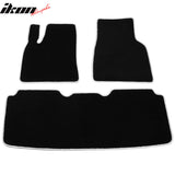 2012-2019 Tesla Model S Latex Floor Mats All Weather Carpet Black