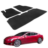 2012-2019 Tesla Model S Latex Floor Mats All Weather Carpet Black