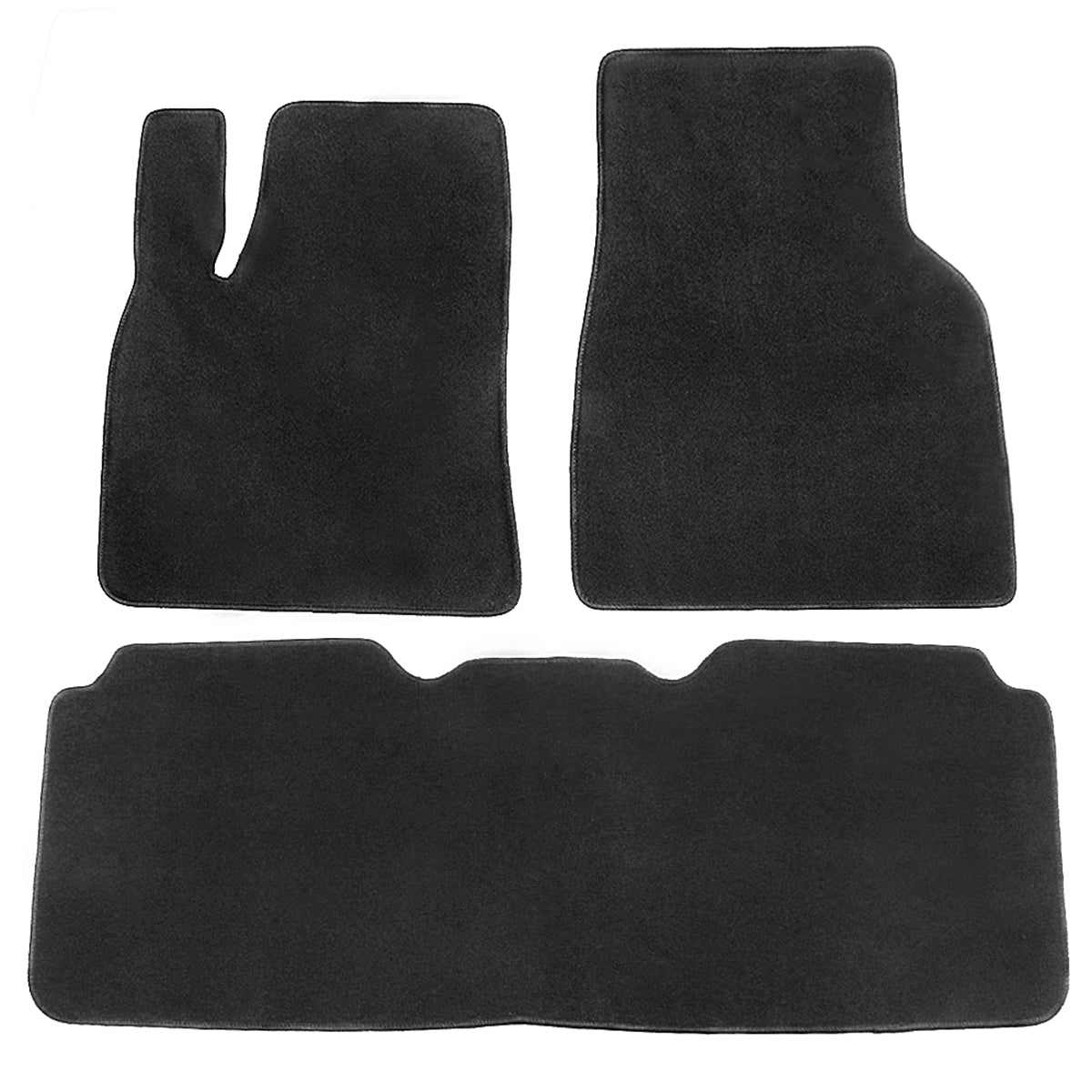 2012-2019 Tesla Model S Latex Floor Mats All Weather Carpet Black