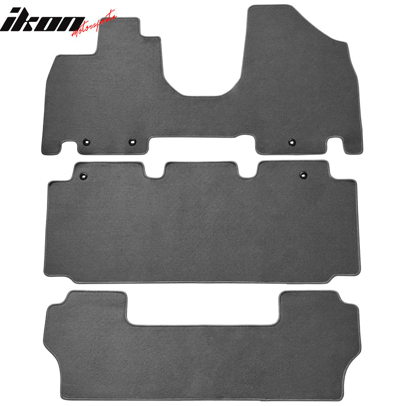 2011-2017 Honda Odyssey Car Floor Mats Carpet 3PC Nylon