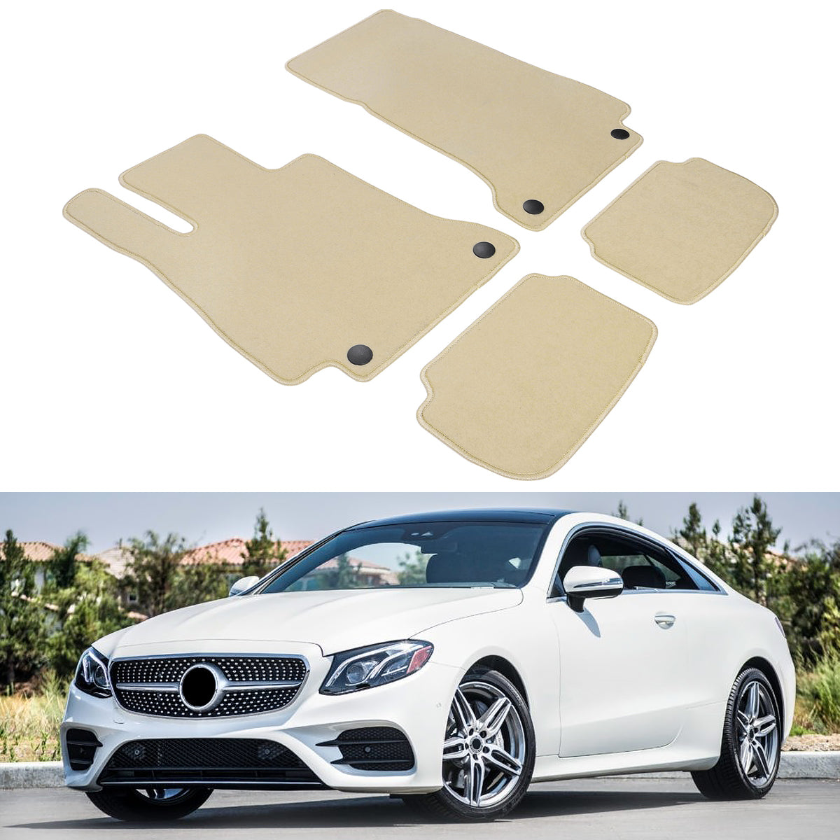 2018-2023 Benz W238 E-Class Nylon Floor Mats Front Rear Carpets