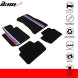 Car Floor Mat for 2022-24 BMW 2 Series OE Black 3 Color Stripes Nylon