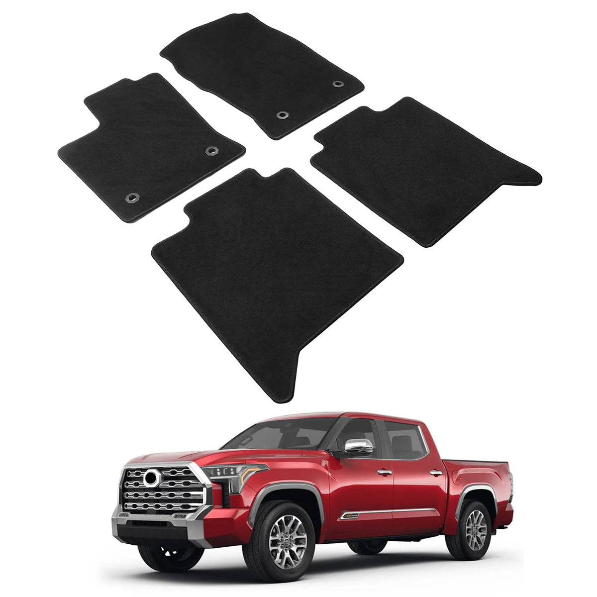 2022-2024 Toyota Tundra Crewmax OE Front Rear Floor Mat Nylon
