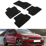 Car Floor Mat for 2015-2023 Volkswagen GTI Black Nylon Front Rear 4PC