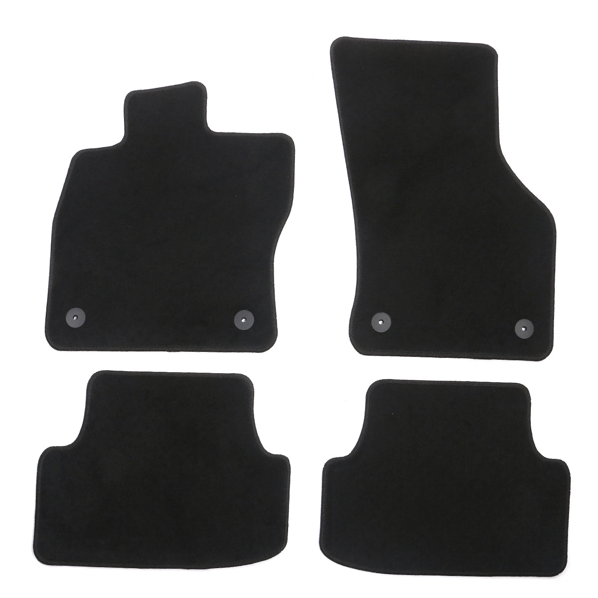 Car Floor Mat for 2015-2023 Volkswagen GTI Black Nylon Front Rear 4PC