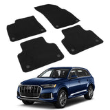 2017-2025 Audi Q7 SQ7&2019-2024 Q8 SQ8 RSQ8 4PC Black Floor Mats Nylon