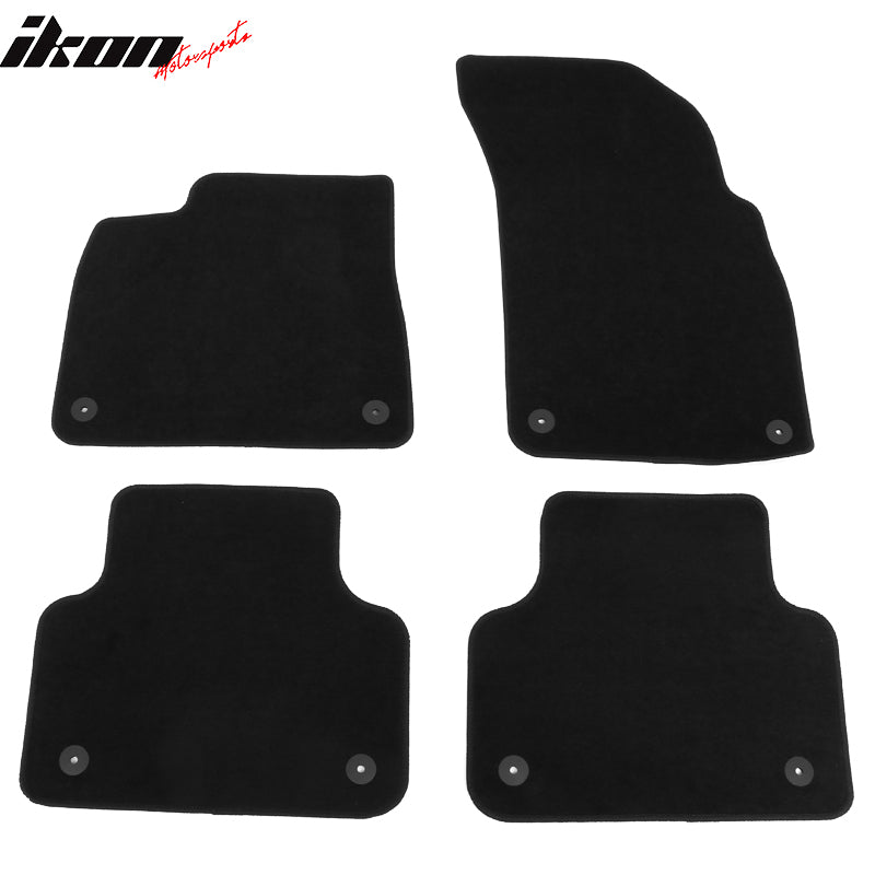 2017-2025 Audi Q7 SQ7&2019-2024 Q8 SQ8 RSQ8 4PC Black Floor Mats Nylon