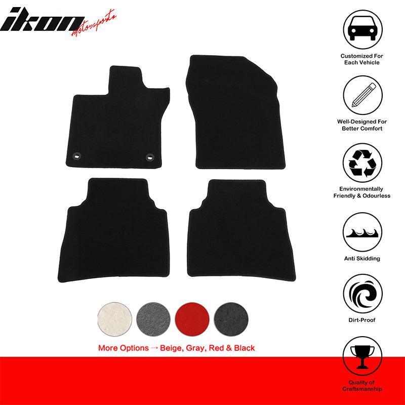 2023-2024 Toyota Prius Prime 4PCS Black Front Floor Mats Carpets Nylon