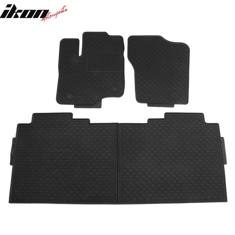 2015-2024 Ford F-150 Crew Cab Latex Floor Mats All Weather Carpet
