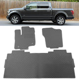 2015-2024 Ford F-150 Crew Cab Latex Floor Mats All Weather Carpet