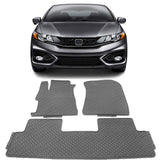 2012-2015 Honda Civic Floor Mats Latex Rubber Front Second Row