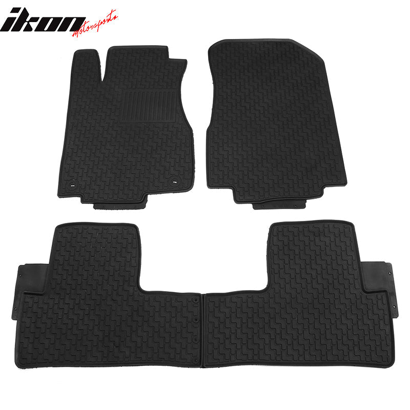 Car Floor Mat for 2012-16 Honda CR-V CRV Black Front Second Row Latex