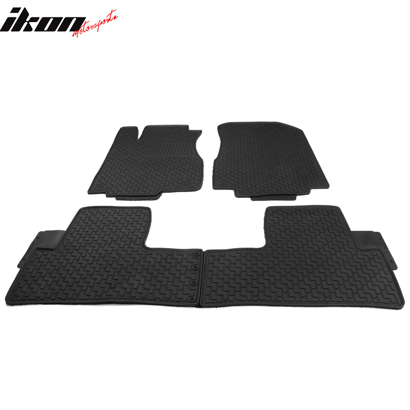Car Floor Mat for 2012-16 Honda CR-V CRV Black Front Second Row Latex