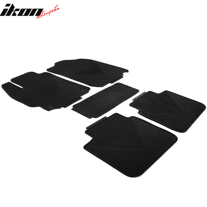 Car Floor Mat for 2012-2017 Toyota Camry Heavy Duty Black 5PC Latex
