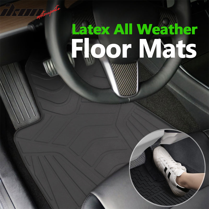 2017-2023 Tesla Model 3 Heavy Duty Latex Floor Mats 3PC Set