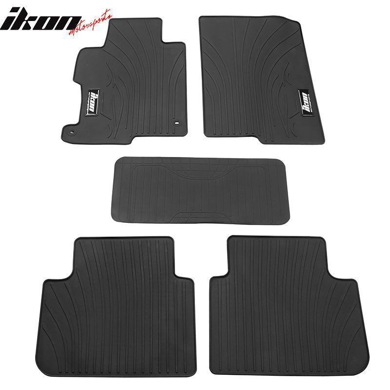 Car Floor Mat for 2013-2017 Honda Accord Latex All Weather  Black 5PC