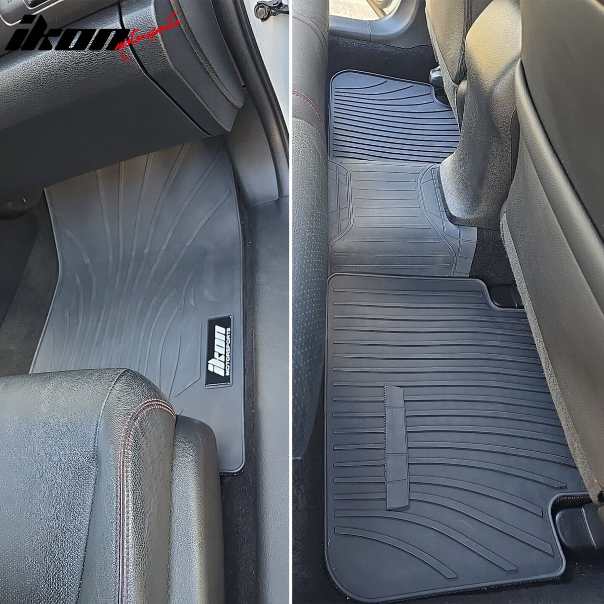 Car Floor Mat for 2013-2017 Honda Accord Latex All Weather  Black 5PC