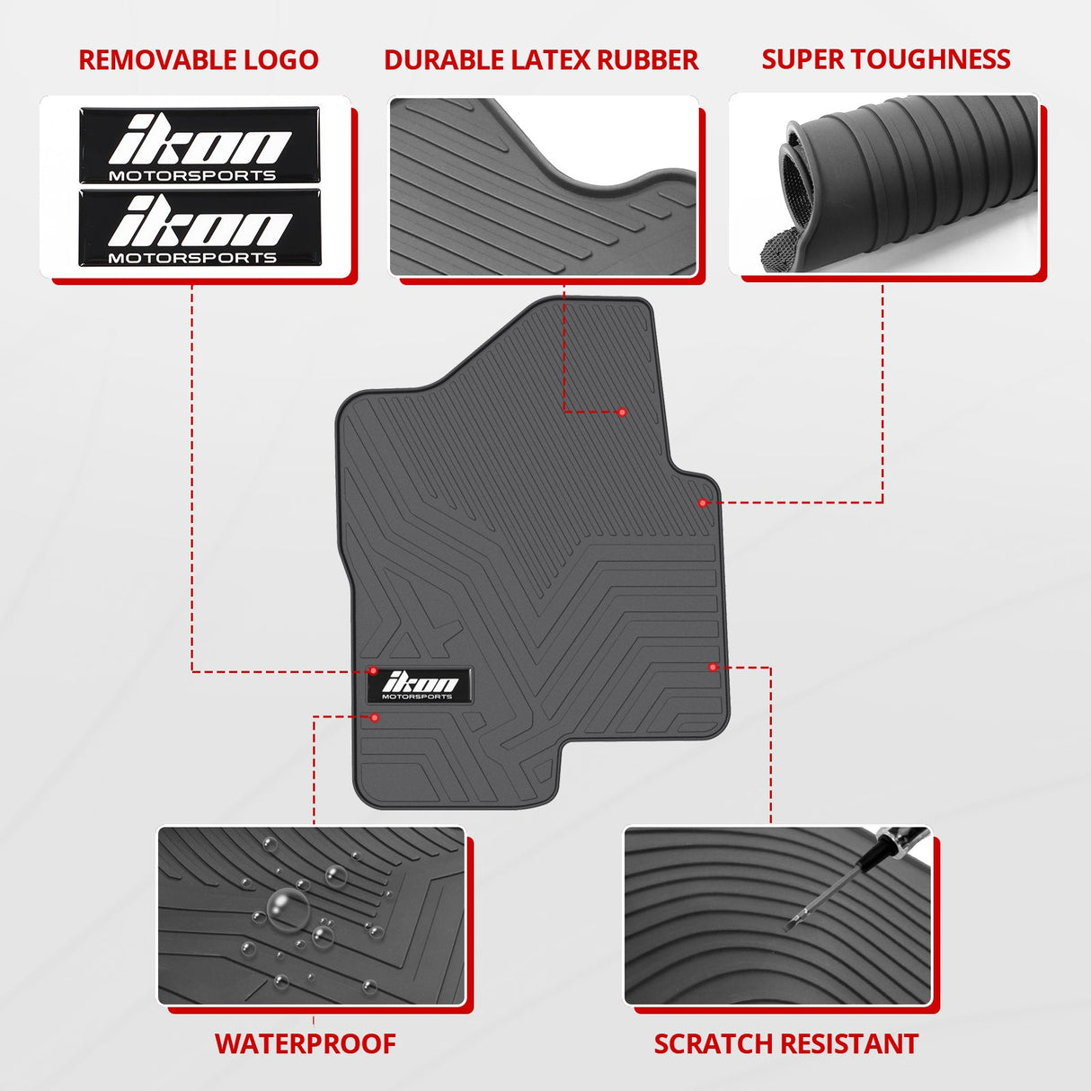 2007-2013 Chevy Silverado Latex Floor Mat All Weather Carpet 5PC