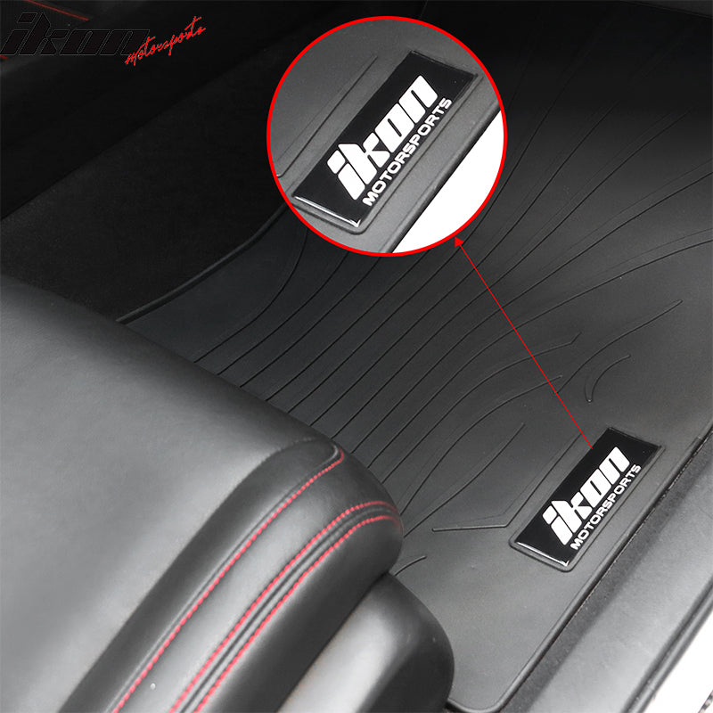 2012-2019 Tesla Model S Latex Floor Mats All Weather Carpet Black