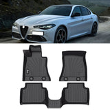 2017-2025 Alfa Romeo Giulia RWD Floor Mats TPE 3D IKON Style Carpets