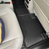2014-2020 Acura MDX W/7 Seats 3D TPE All Weather Waterproof Anti-Slip Front Rear Driver Passenger Side Interior Floor Mats Cargo Liner Carpets Black