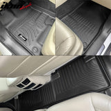 2014-2020 Acura MDX W/7 Seats 3D TPE All Weather Waterproof Anti-Slip Front Rear Driver Passenger Side Interior Floor Mats Cargo Liner Carpets Black