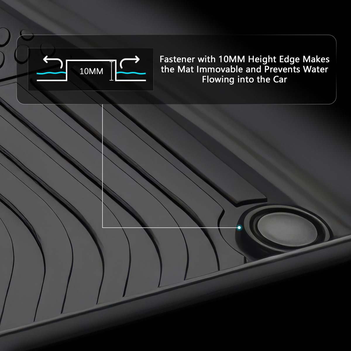 2020-2025 Audi Q7/SQ7 Floor Mats TPE Carpets 3D All Weather Boot Liner